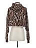 AFRM 100% Cotton Animal Print Brown Pullover Hoodie Size S - photo 2