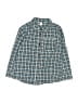 Tea 100% Cotton Plaid Teal Long Sleeve Button-Down Shirt Size 5 - photo 1