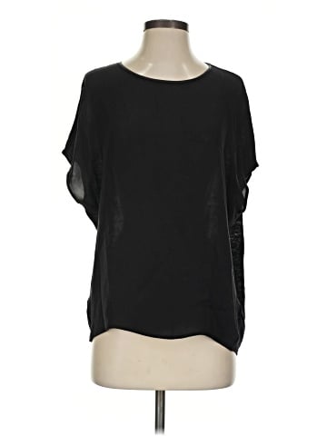 Vince. Short Sleeve Silk Top (view 1)