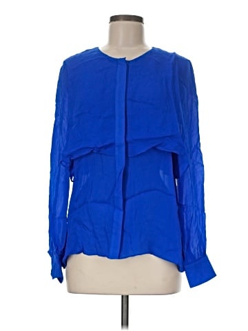 Parker Long Sleeve Silk Top (view 1)