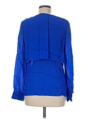 Parker Long Sleeve Silk Top (view 2)