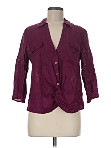 INC International Concepts 3/4 Sleeve Button-Down Shirt (view 1)