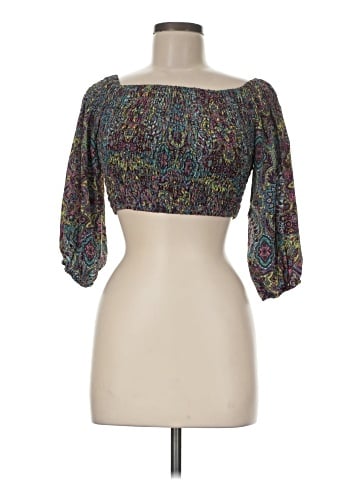 Earthbound Trading Co. 3/4 Sleeve Blouse (view 1)