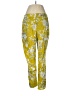 Elevenses Floral Yellow Casual Pants Size 8 - photo 1