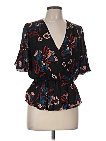 Joie Short Sleeve Silk Top (view 1)