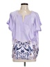 Talbots Purple Short Sleeve Blouse Size L - photo 1