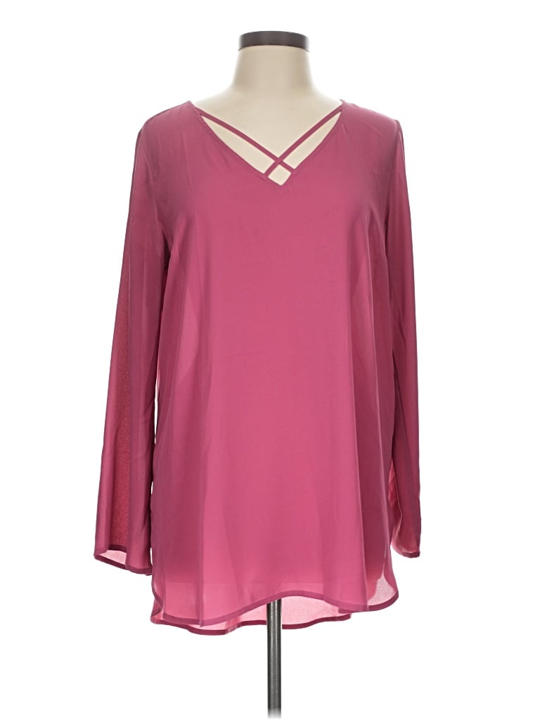 Pre-owned Express Outlet 3/4 Sleeve T-shirt In Pink