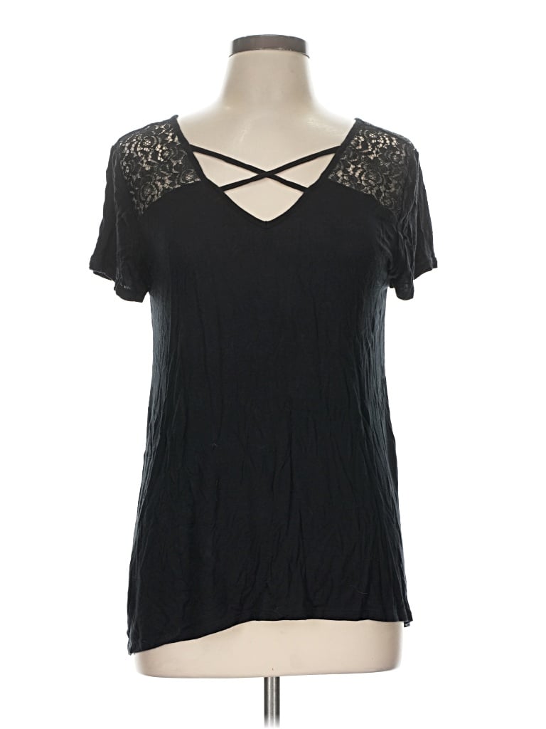 Pre-owned Hippie Rose Short Sleeve T-shirt In Black