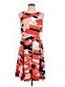 Nine West Graphic Orange Cocktail Dress Size 10 - photo 1