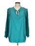 Chico's 100% Polyester Teal 3/4 Sleeve Blouse Size Lg (2.5) - photo 1