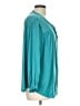 Chico's 100% Polyester Teal 3/4 Sleeve Blouse Size Lg (2.5) - photo 4