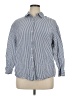 Old Navy 100% Cotton Stripes Blue Long Sleeve Button-Down Shirt Size 14 - photo 1