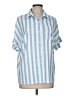 Unbranded Stripes Blue Short Sleeve Blouse Size M - photo 1