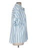 Unbranded Stripes Blue Short Sleeve Blouse Size M - photo 4