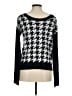 Decree Houndstooth Black Pullover Sweater Size M - photo 2