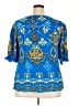Cato 100% Rayon Blue Short Sleeve Blouse Size 18 - photo 2