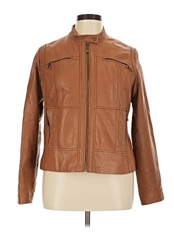 MICHAEL Michael Kors Leather Jacket (view 1)