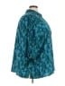 Catherines Print Teal 3/4 Sleeve Blouse Size 3X - photo 4