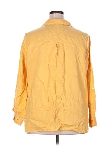 Ulla Popken 3/4 Sleeve Button-Down Shirt (view 2)