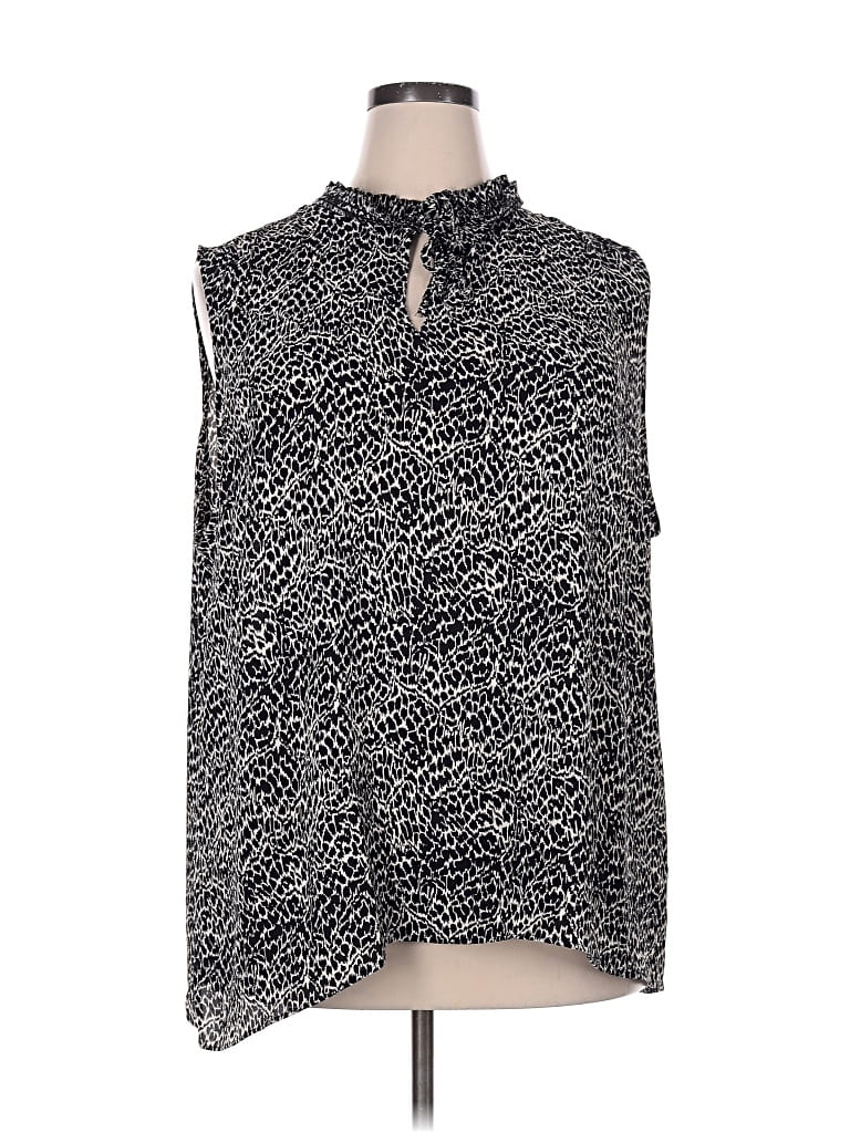 Talbots Sleeveless Blouse In Black