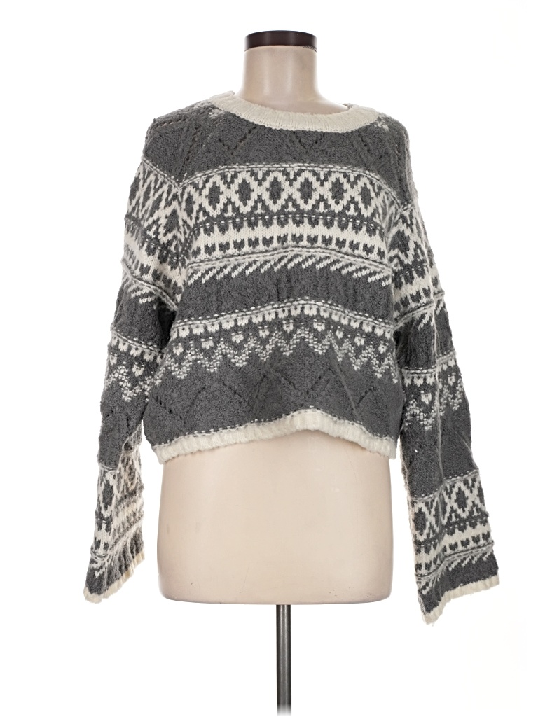 Pre-owned Lush Pullover Sweater In Gray