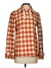 J.Crew Collection Houndstooth Orange Wool Coat Size 4 - photo 1