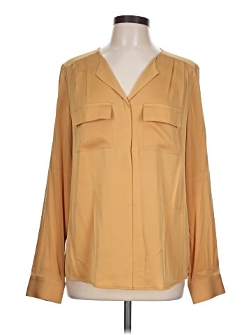 Classiques Entier Long Sleeve Silk Top (view 1)