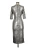 Alice + Olivia Metallic Silver Cocktail Dress Size 6 - photo 2