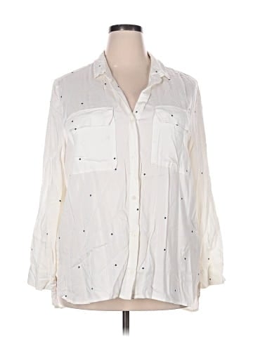 Gap Outlet 3/4 Sleeve Button-Down Shirt (view 1)