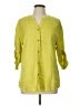 Cupio Green 3/4 Sleeve Button-Down Shirt Size L - photo 1