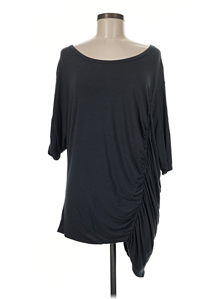 Pre-owned Easel 3/4 Sleeve Top Black One Shoulder Neckline Tops
