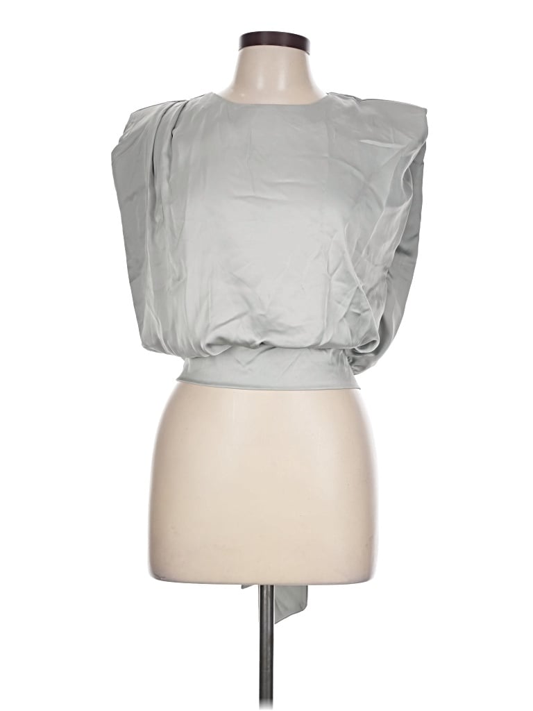 Pre-owned Chicwish Sleeveless Blouse In Silver