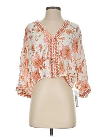 Rose + Olive 3/4 Sleeve Blouse (view 1)