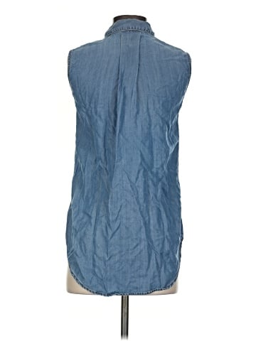 Velvet Heart Sleeveless Button-Down Shirt (view 2)