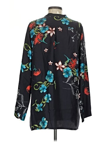 Johnny Was 3/4 Sleeve Silk Top (view 2)
