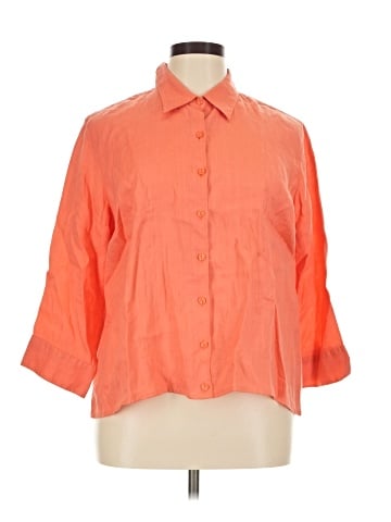L.L.Bean 3/4 Sleeve Button-Down Shirt (view 1)