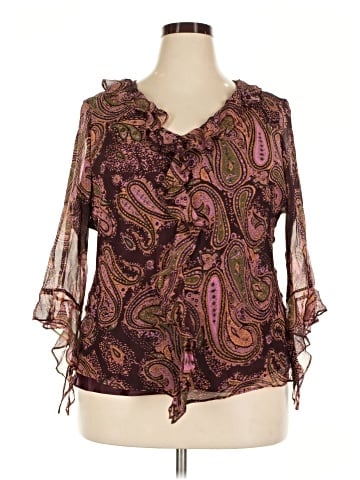 Avenue 3/4 Sleeve Silk Top (view 1)
