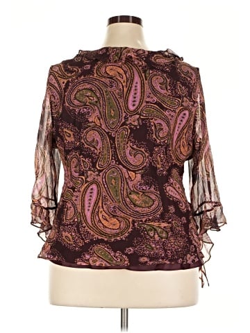 Avenue 3/4 Sleeve Silk Top (view 2)
