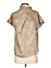 Glam 100% Polyester Tan Short Sleeve Turtleneck Size S - photo 1
