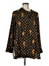 Zara Basic Paisley Black Long Sleeve Blouse Size M - photo 1