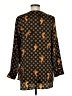 Zara Basic Paisley Black Long Sleeve Blouse Size M - photo 2