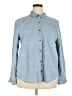 Style&Co Stars Blue Long Sleeve Button-Down Shirt Size XXL - photo 1