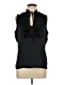 Bisou Bisou 100% Polyester Black Sleeveless Blouse Size L - photo 1