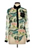 Love Tree 100% Polyester Print Green Long Sleeve Blouse Size L - photo 1