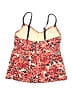 Lands' End Floral Orange Red Swimsuit Top Size 8 - photo 2