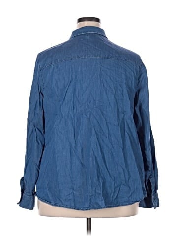 New Directions Long Sleeve Button-Down Shirt (view 2)