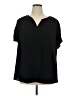 DR2 100% Polyester Black Short Sleeve Blouse Size 1X - photo 1