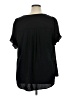 DR2 100% Polyester Black Short Sleeve Blouse Size 1X - photo 2