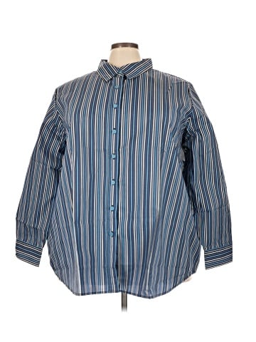 Roaman's Long Sleeve Button-Down Shirt (view 1)