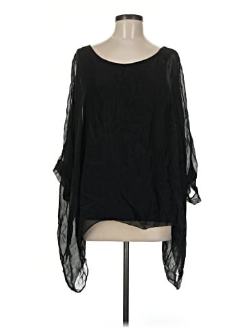 MADE IN ITALY 3/4 Sleeve Silk Top (view 1)